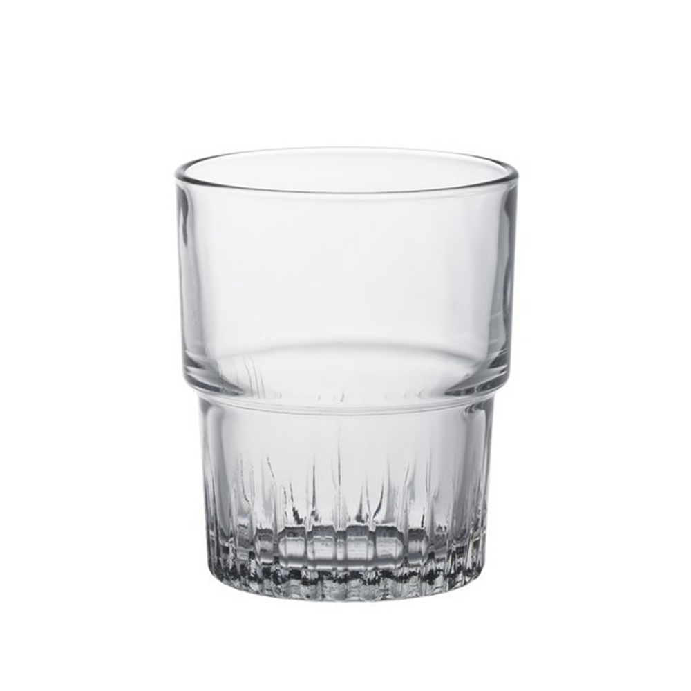 dit transparante Empilable Tumbler glas met een inhoud van 16 cl is zowel te bedrukken als te graveren